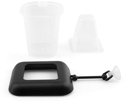 Aquarium Fish Tank Rode Worm Feeder Trechter Voeden Ring Live Voedsel Drijvende Plastic Mand Met Zuignap