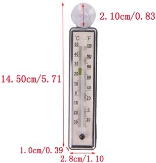 Aquarium Fish Tank Thermometer Glas Meter Water Temperatuurmeter Zuignap 14.50*2.80*1Cm
