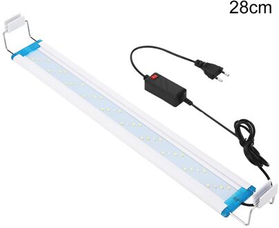 Aquarium Licht Verstelbare Ondersteuning Aquatic Plant Verlichting Aluminium Slim Led Eu Plug 28cm