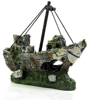 Aquarium Ornament Wreck Gezonken Zeilboot Destroyer Aquarium Cave Decor