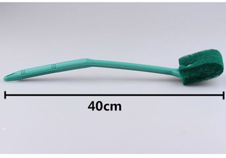 Aquarium Reinigingsborstel Tool Verwijder Algen Glazen Aquarium Schraper Spons Cleaner MD7 groen 40cm