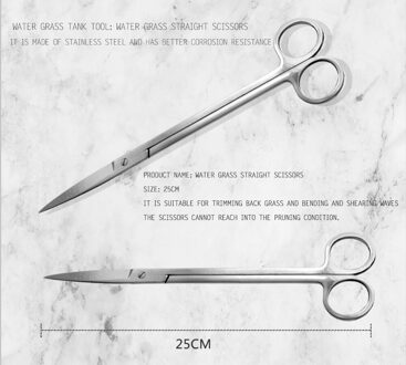 Aquarium Rvs Trim Lange Schaar Sharp Rechte En Gebogen Wave Schaar 25 cm direct shear