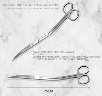 Aquarium Rvs Trim Lange Schaar Sharp Rechte En Gebogen Wave Schaar 25 cm golf shears