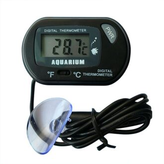 Aquarium Thermometers Lcd-scherm Sensor Aquarium temperatuurregeling Aquarium reptiel Zuignap Soort Duiken Pet Top Zwart