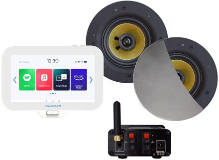 Aquasound Music Center Set Aquasound N-Joy Met Speakerset Van Rumba Mat Chroom Aquasound