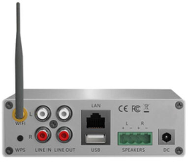 Aquasound WiFi Audio wifi-audiosysteem - (airplay - dlna) - 70 watt 230v/24v - lan / wlan WMA70 grijs