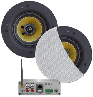 Aquasound WiFi Audio wifi-audiosysteem - (airplay - dlna) - 70 watt - incl zumba speakers wit (230 mm) - . 230v/24v - lan / wlan WMA70-ZW