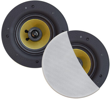 Aquasound Zumba zumba speakerset - 100w (0 - 75" tweeter) - wit - rond 226 mm - diepte 81 mm - randloos - ipx4 spkzumba-w