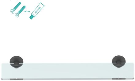 Aquavibe Planchet Glas/ Mat Zwart