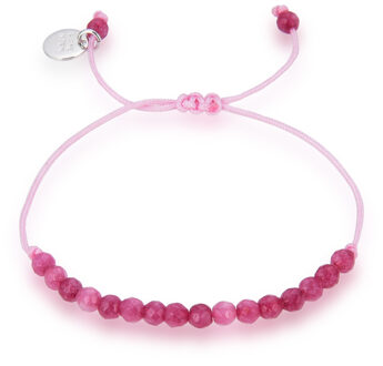 Aquisa 925 Sterling Zilveren Armband - maat Roze