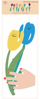 Aqumotic Paar Tulp Kunstbloem Nep Boeket Nep Bloem Voor Bruiloft Decoratie Bloemen Thuis Garen Decor blauw en geel