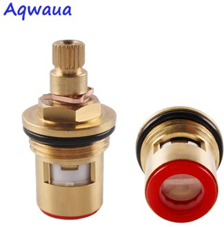 Aqwaua keramische schijf kraan cartridge messing binnen vervangend onderdeel watermengkraan messing kwartslag kraan accessoire