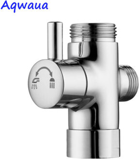 Aqwaua Kraan Douche Omstelling 3 Manier Douche Arm Omstelling 2 Functies Douchekraan Valve Voor Douche Mixer Brass Body Chrome