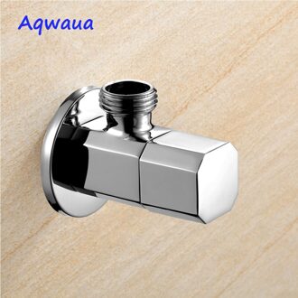 Aqwaua Water Valve Kraan Hoekstopkraan Messing Omstelling G1/2 "Wc Hoekstopkraan Douchekop Connector Massief Messing chrome Plated