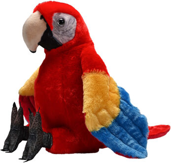 Ara knuffel - rood - pluche - 33 cm - vogels - dieren