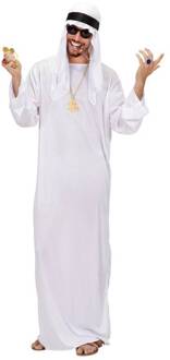 Arabische Sjeik met hoofdband Wit - Transparant