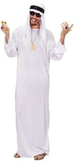 Arabische Sjeik met hoofdband Wit - Transparant