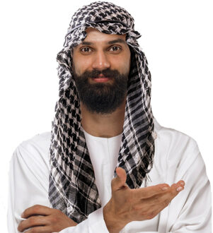 Arafat Sjaal in Palestijnse stijl/kleuren - PLO - Arabier - verkleed