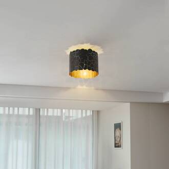 Aralena plafondlamp, zwart/goud, metaal, Ø 26 cm zwart, goud