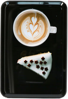 ARAVEN Plat Horeca dienblad in het zwart - kunststof - 28 x 19 cm - Serveerbladen