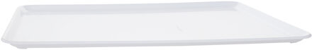 ARAVEN Witte dienbladen kunststof 42 x 30 cm - Dienbladen
