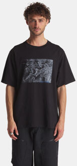 Arc'teryx Kragg Cotton Lithographic T-shirt Zwart - XXL