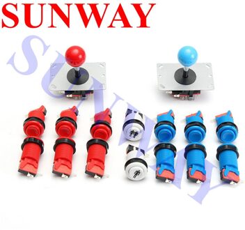 Arcade Game DIY Kit Set Met 2x Joysticks + 12 Push Knoppen + 2 Startknop Voor MAME Voor Arcade spel DiY Bundels Set