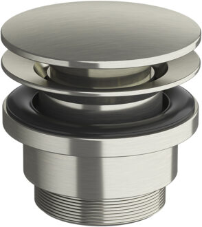 Archie allways open wastafelplug met schroef rond, RVS 316