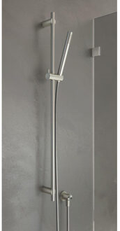 Archie glijstang 90 cm met wanduitlaat, doucheslang 1,5 m en handdouche, RVS 316