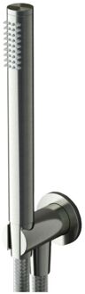 Archie staafhanddouche met wandsteun en uitlaat - met versterkte doucheslang 1,5 m - RVS 316 - AR440IX