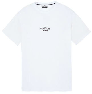 Archivio Print T-Shirt, Heren Casual Mode Stone Island , White , Heren - XL