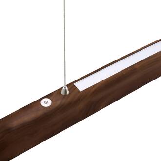 Arco LED hanglamp geolied noten 130cm walnoot geolied