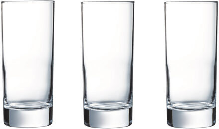 Arcoroc 12x Stuks longdrinkglazen/waterglazen 290 ml - Longdrinkglazen Transparant