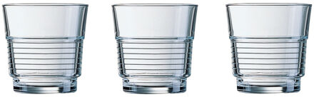 Arcoroc 18x Stuks stapelbare drinkglazen/waterglazen transparant 200 ml - Glazen - Drinkglas/waterglas/sapglas