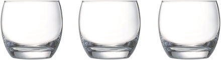 Arcoroc 24x Stuks bolvormige waterglazen/drinkglazen transparant 320 ml - Glazen - Drinkglas/waterglas/tumblerglas