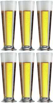 Arcoroc 6x Pilsener bierglas/bierglazen 390 ml - Bierglazen Transparant