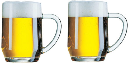 Arcoroc Bierglas - 2x - bierglazen - bierpullen - 560 ml - hardglas