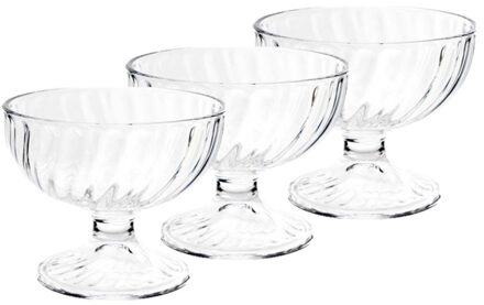 Arcoroc Set van 6x stuks ijs/sorbet coupes op voet van glas 220 ml