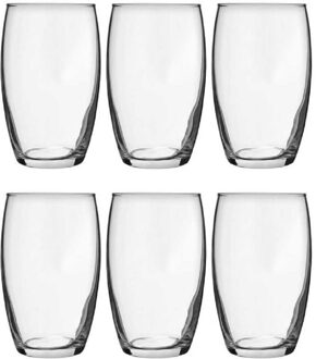 Arcoroc Tumbler Water/Drinkglazen - 6x stuks - glas - tumbler - 360 ml - Drinkglazen Transparant