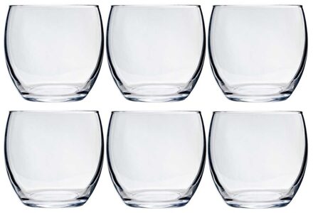 Arcoroc Tumbler waterglazen - 6x stuks - 340 ml - Luxe drinkglazen - Glas Transparant