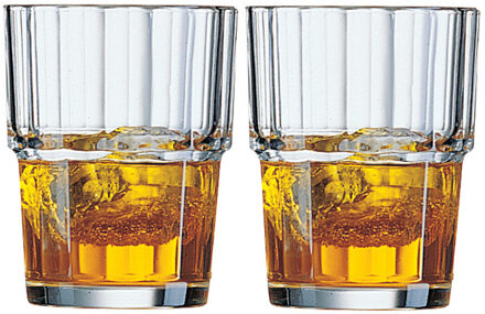 Arcoroc Whisky tumbler glazen - 12x - Norvege serie - transparant - 160 ml