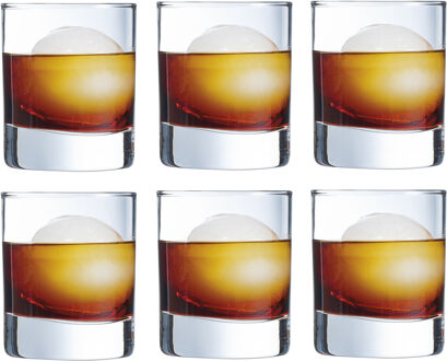 Arcoroc Whisky tumbler glazen - 6x - Princesa serie - transparant - 310 ml