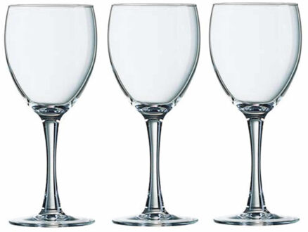 Arcoroc Wijnglazen - 6x stuks - glas - 190 ml - witte/rode wijn - Wijnglazen Transparant