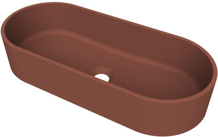 Arcqua Case Opbouw Waskom Ovaal 60x26 Mat Terracotta Arcqua