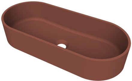 Arcqua Case Opbouw Waskom Ovaal 60x26 Mat Terracotta