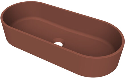 Arcqua Case Opbouw Waskom Ovaal 60x26 Mat Terracotta