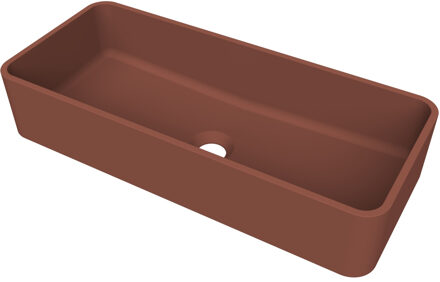 Arcqua Case Opbouw Waskom Rechthoek 60x26 Mat Terracotta Arcqua