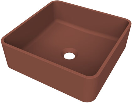 Arcqua Case Opbouw Waskom Vierkant 37x37 Mat Terracotta