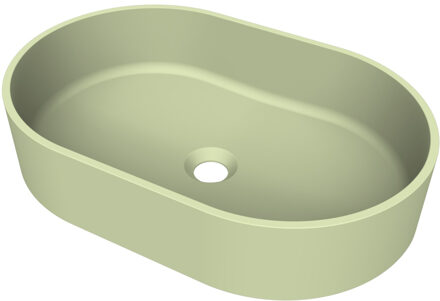 Arcqua Case waskom - ovaal - 55x36cm - mat pastel groen WAS707714 Pastel groen mat