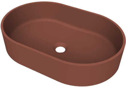 Arcqua Case waskom - ovaal - 55x36cm - mat terracotta WAS759314 Terracotta mat